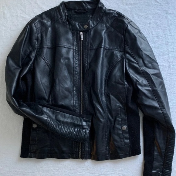 maurices black leather jacket